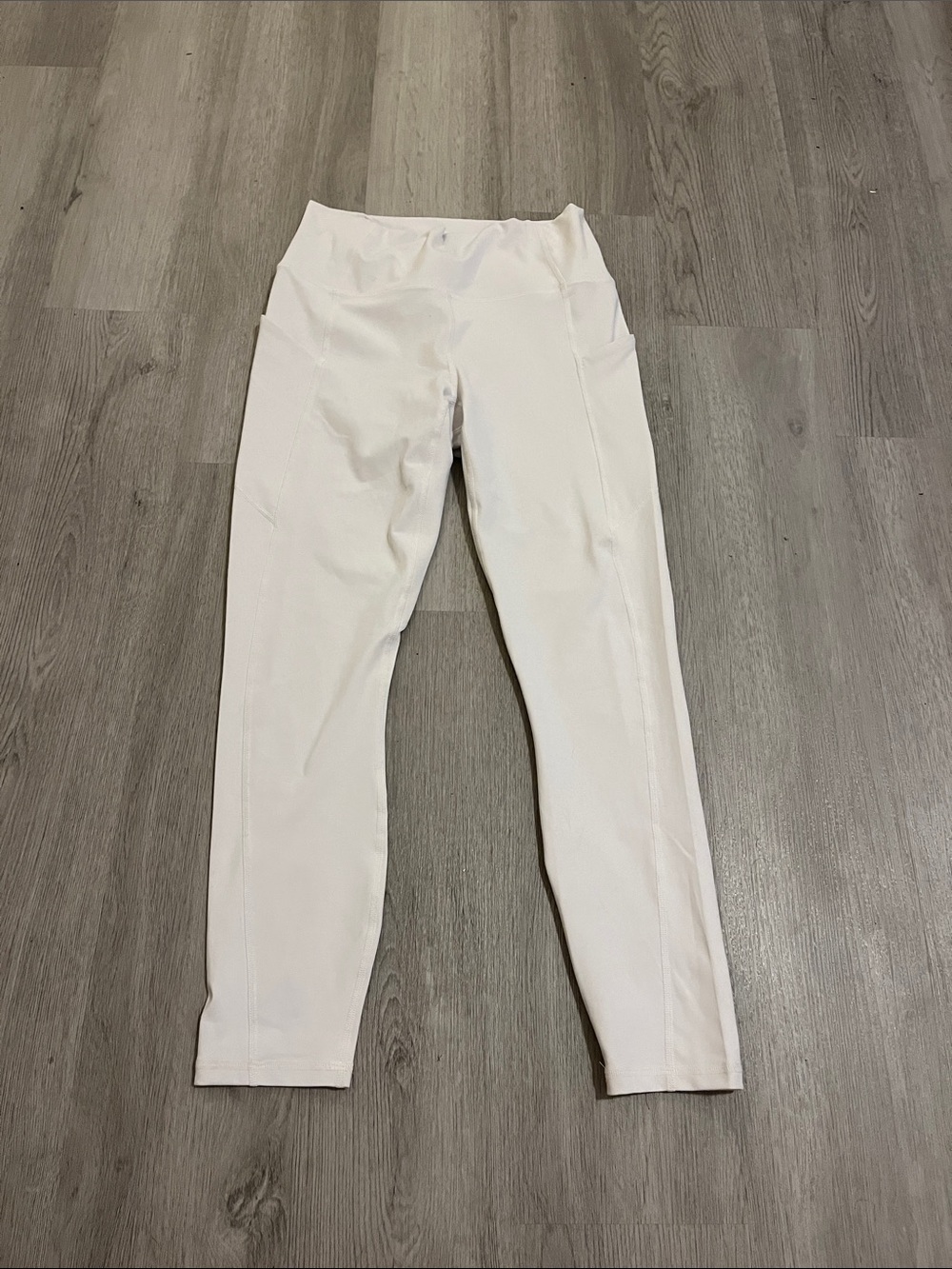 Cream High-Rise Performance Leggings